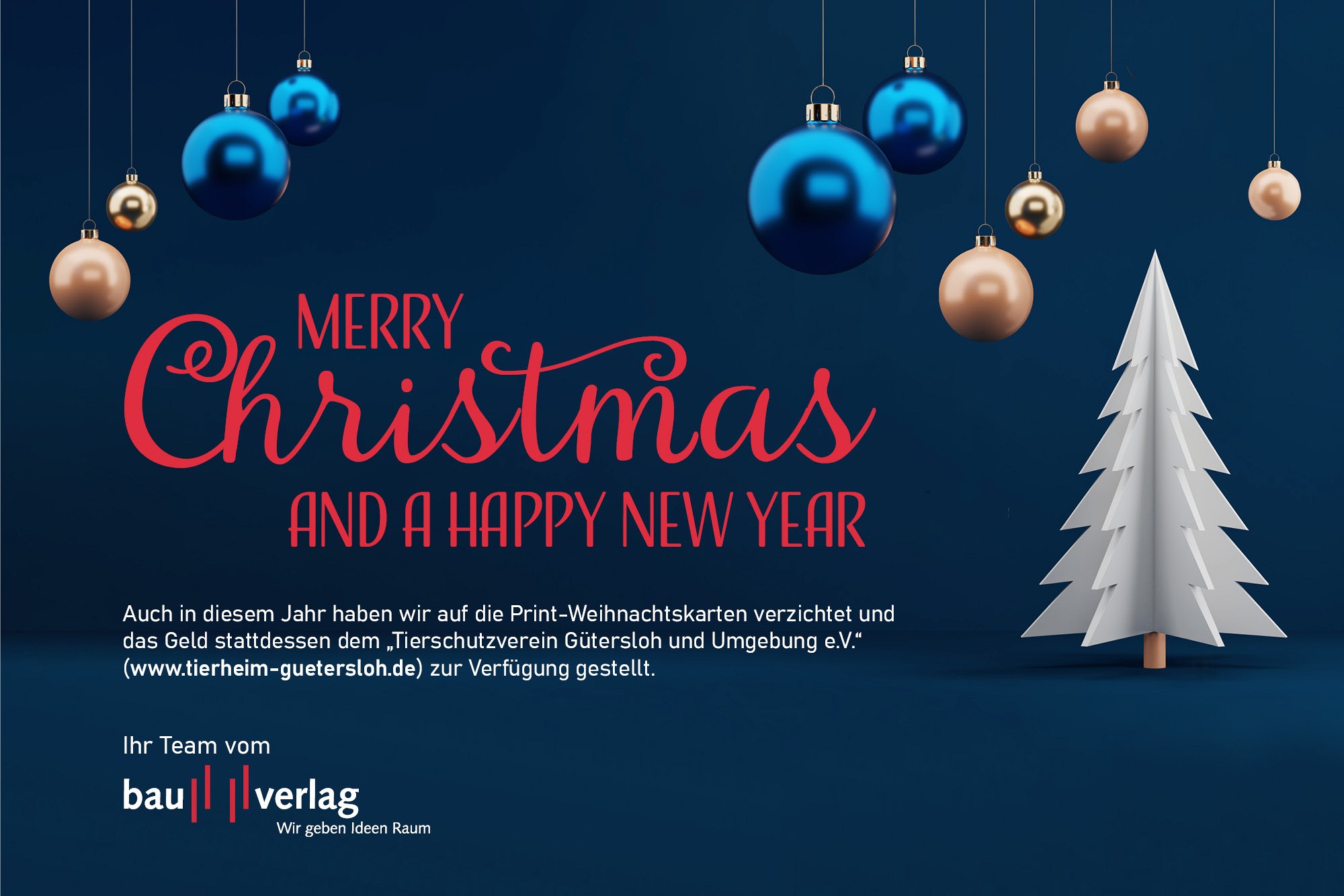 Weihnachtsgruß des Bauverlags